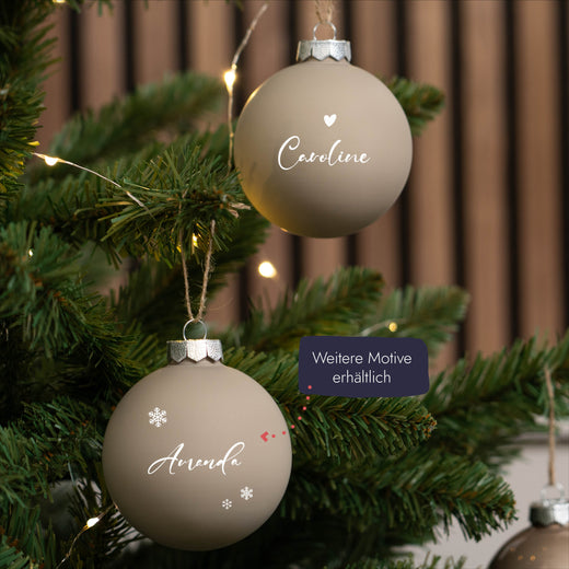 Personalisierte Weihnachtskugel - Motiv Herz - Geschenkfreude