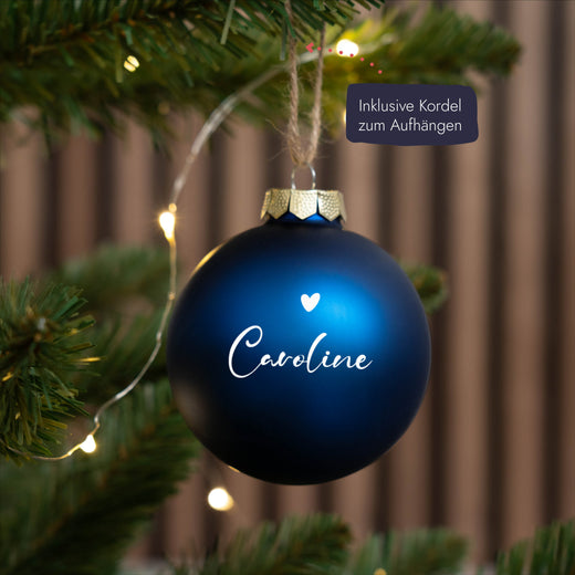 Personalisierte Weihnachtskugel - Motiv Herz - Geschenkfreude