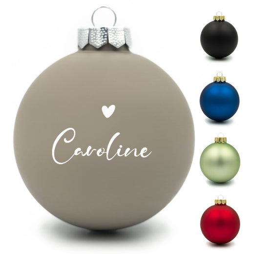 Personalisierte Weihnachtskugel - Motiv Herz - Geschenkfreude