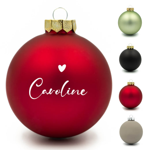 Personalisierte Weihnachtskugel - Motiv Herz - Geschenkfreude