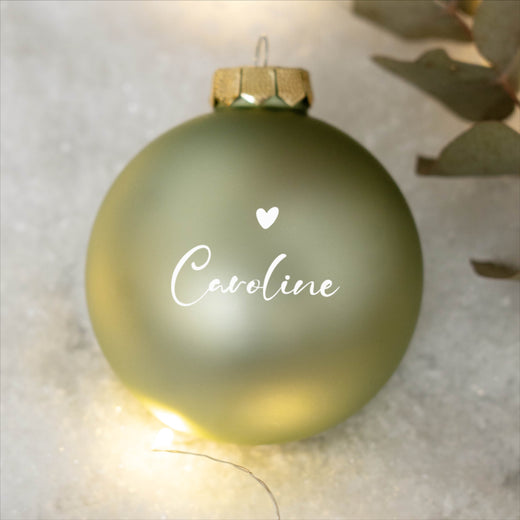 Personalisierte Weihnachtskugel - Motiv Herz - Geschenkfreude