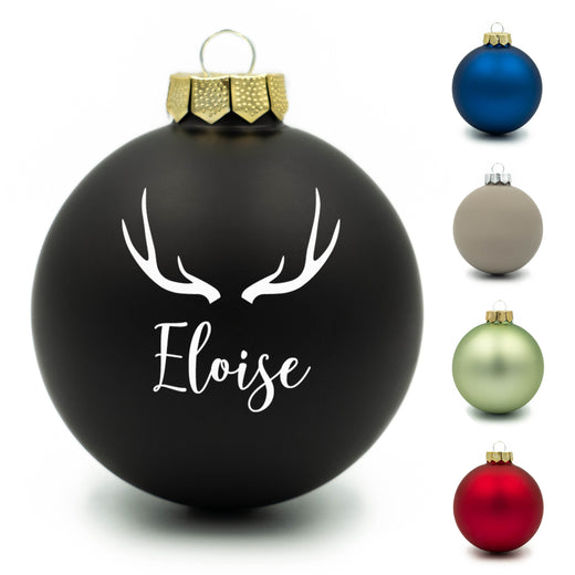 Personalisierte Weihnachtskugel - Motiv Hirsch - Geschenkfreude