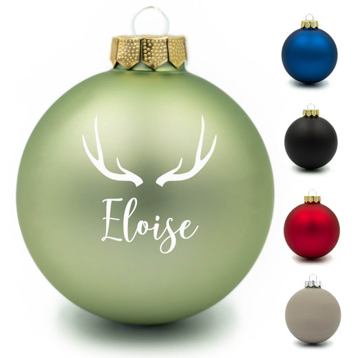 Personalisierte Weihnachtskugel - Motiv Hirsch - Geschenkfreude