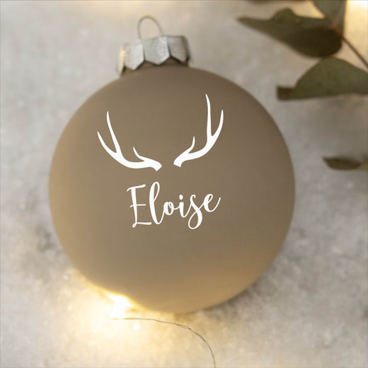 Personalisierte Weihnachtskugel - Motiv Hirsch - Geschenkfreude