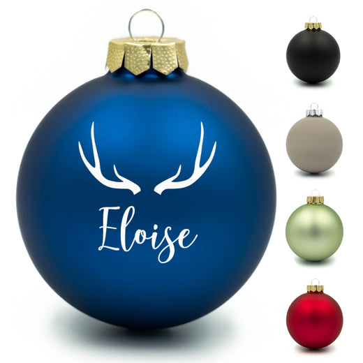 Personalisierte Weihnachtskugel - Motiv Hirsch - Geschenkfreude