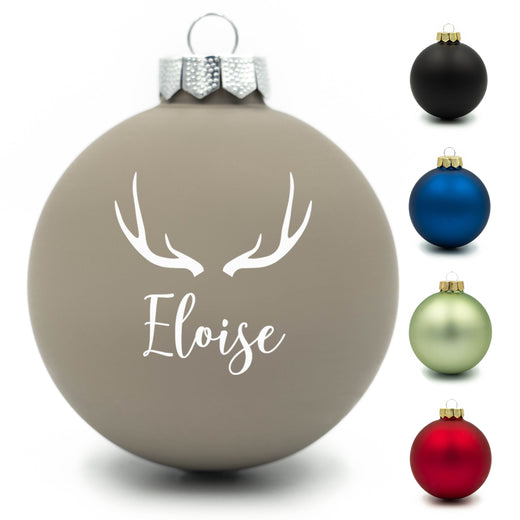 Personalisierte Weihnachtskugel - Motiv Hirsch - Geschenkfreude
