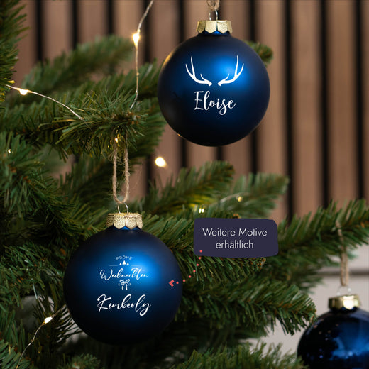 Personalisierte Weihnachtskugel - Motiv Hirsch - Geschenkfreude