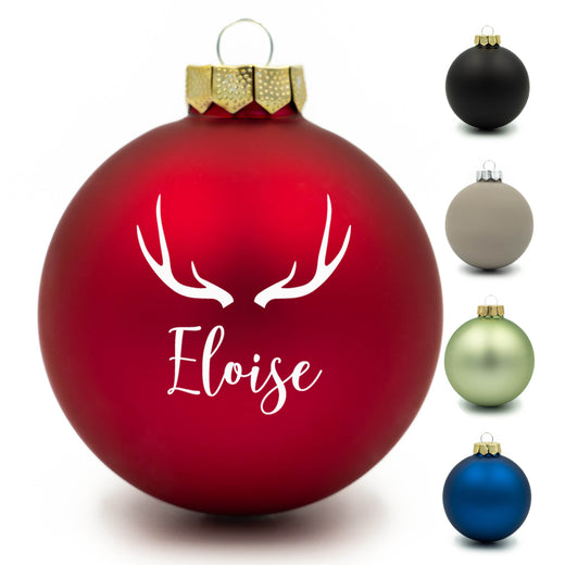 Personalisierte Weihnachtskugel - Motiv Hirsch - Geschenkfreude