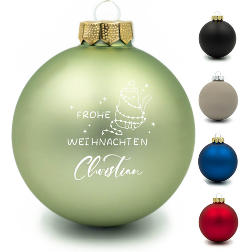 Personalisierte Weihnachtskugel - Motiv Katze - Geschenkfreude