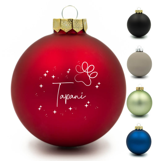 Personalisierte Weihnachtskugel - Motiv Pfote - Geschenkfreude