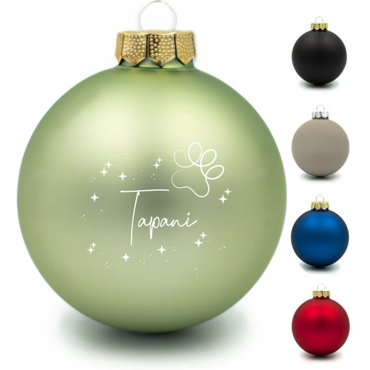 Personalisierte Weihnachtskugel - Motiv Pfote - Geschenkfreude