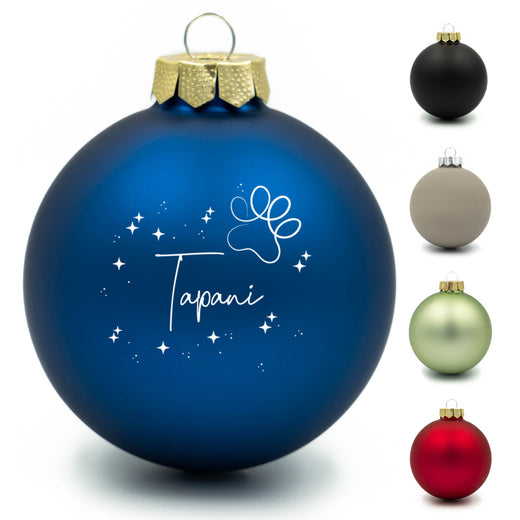 Personalisierte Weihnachtskugel - Motiv Pfote - Geschenkfreude