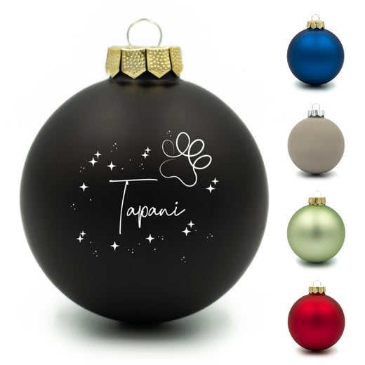 Personalisierte Weihnachtskugel - Motiv Pfote - Geschenkfreude