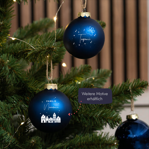Personalisierte Weihnachtskugel - Motiv Pfote - Geschenkfreude