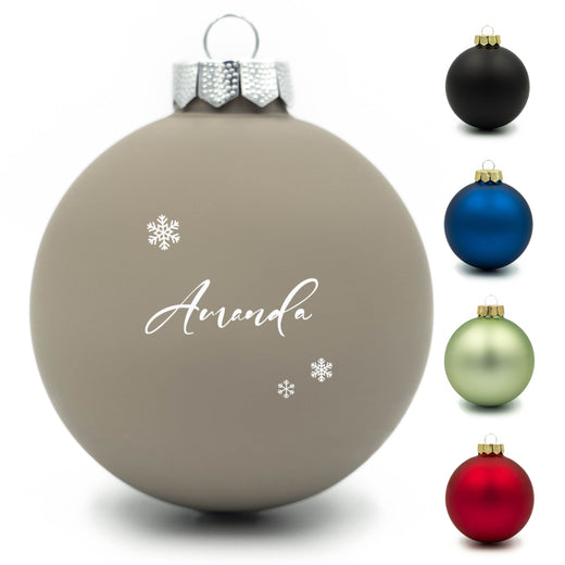 Personalisierte Weihnachtskugel - Motiv Schnee - Geschenkfreude