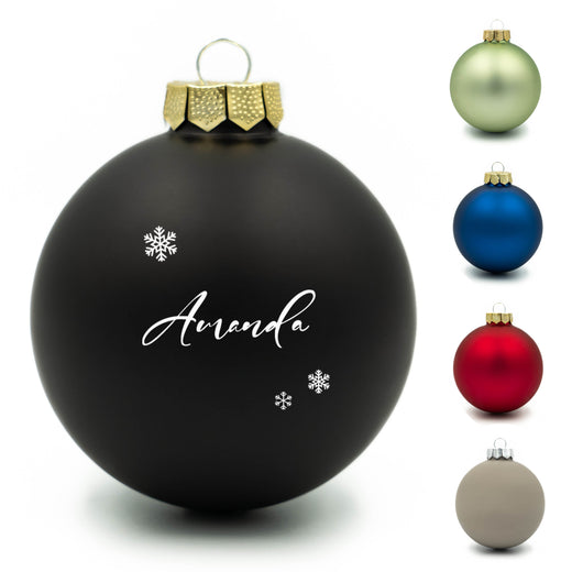 Personalisierte Weihnachtskugel - Motiv Schnee - Geschenkfreude