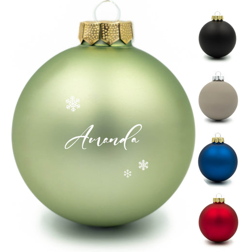 Personalisierte Weihnachtskugel - Motiv Schnee - Geschenkfreude