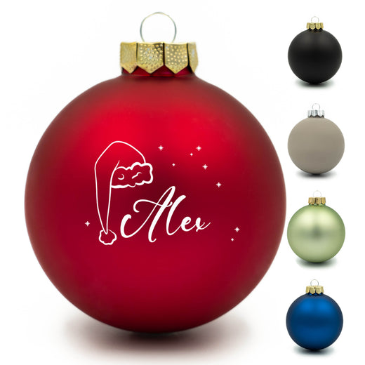 Personalisierte Weihnachtskugel - Motiv Weihnachtsmütze - Geschenkfreude