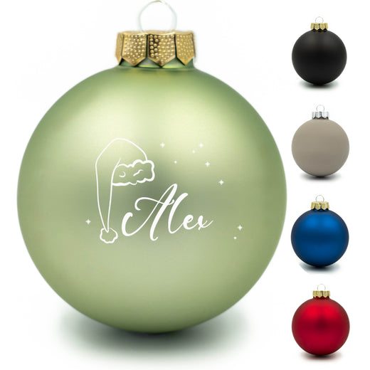 Personalisierte Weihnachtskugel - Motiv Weihnachtsmütze - Geschenkfreude