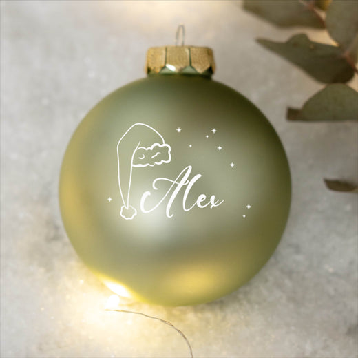 Personalisierte Weihnachtskugel - Motiv Weihnachtsmütze - Geschenkfreude
