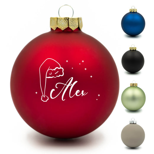 Personalisierte Weihnachtskugel - Motiv Weihnachtsmütze - Geschenkfreude