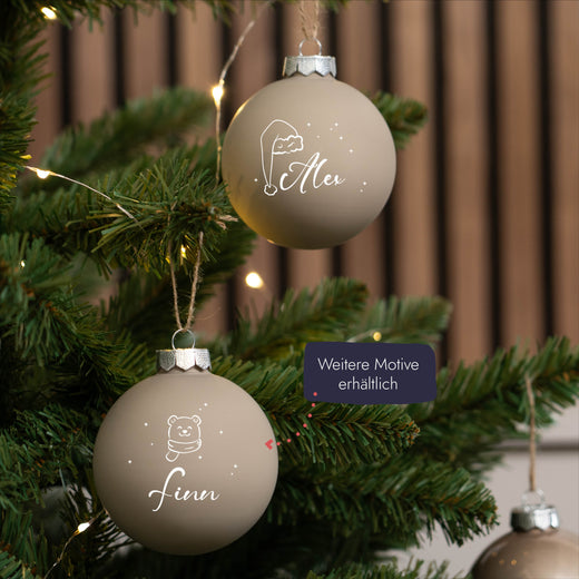 Personalisierte Weihnachtskugel - Motiv Weihnachtsmütze - Geschenkfreude