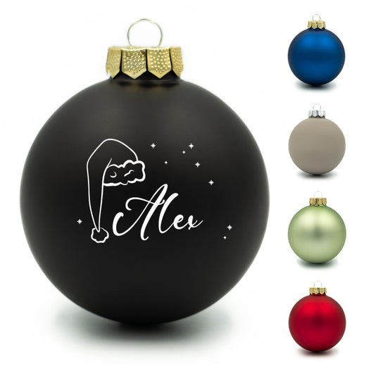 Personalisierte Weihnachtskugel - Motiv Weihnachtsmütze - Geschenkfreude