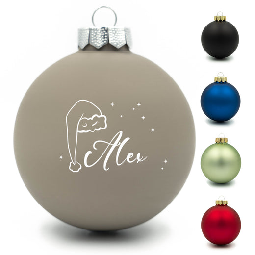 Personalisierte Weihnachtskugel - Motiv Weihnachtsmütze - Geschenkfreude