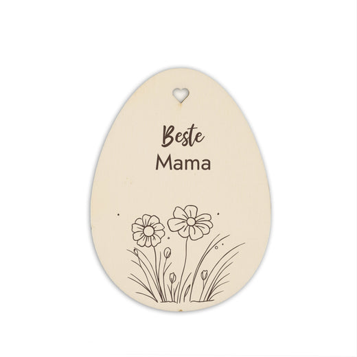 Personalisiertes Osterei zum Aufhängen - Motiv Blumen - Geschenkfreude