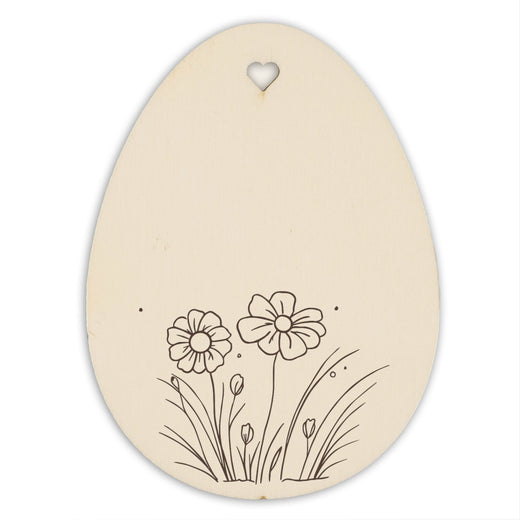 Personalisiertes Osterei zum Aufhängen - Motiv Blumen - Geschenkfreude