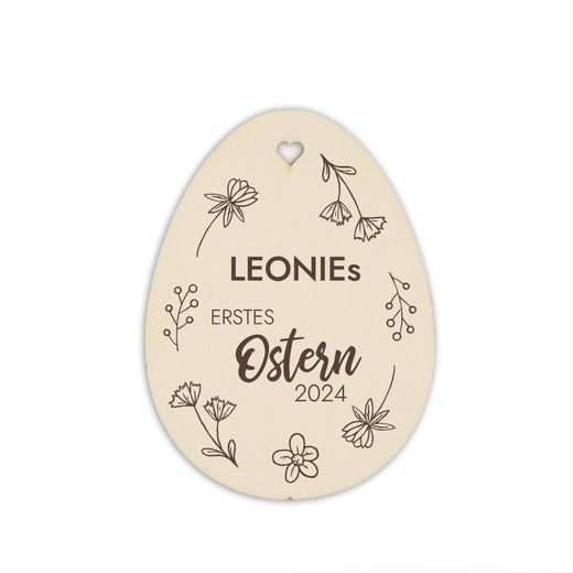 Personalisiertes Osterei zum Aufhängen - Motiv Erstes Ostern - Geschenkfreude