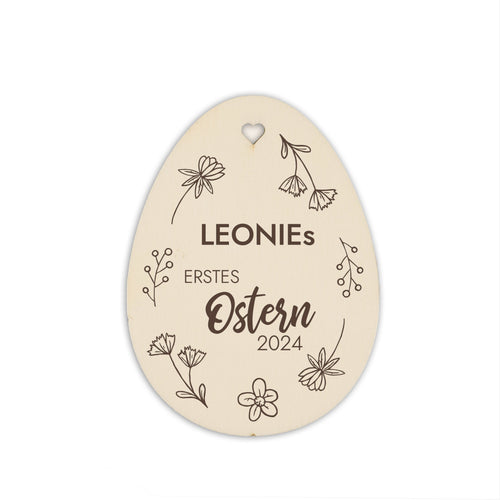 Personalisiertes Osterei zum Aufhängen - Motiv Erstes Ostern - Geschenkfreude