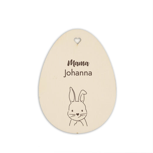 Personalisiertes Osterei zum Aufhängen - Motiv Hase - Geschenkfreude