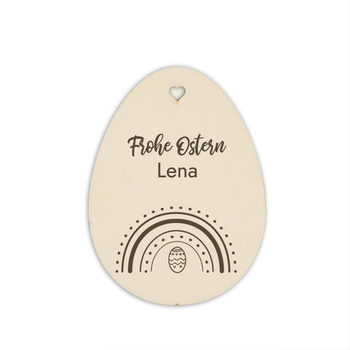 Personalisiertes Osterei zum Aufhängen - Motiv Regenbogen - Geschenkfreude