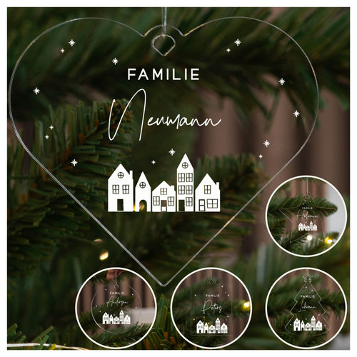 Weihnachtsbaumanhänger Personalisiert - Familie - Geschenkfreude