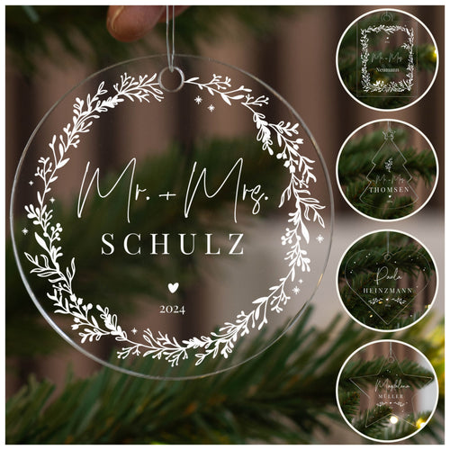 Weihnachtsbaumanhänger Personalisiert - Kranz - Geschenkfreude