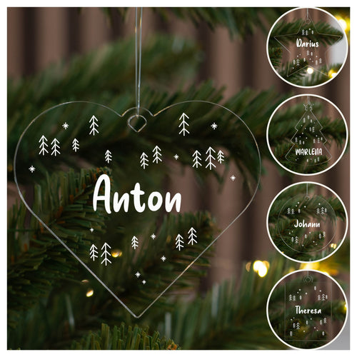 Weihnachtsbaumanhänger Personalisiert - Wald - Geschenkfreude