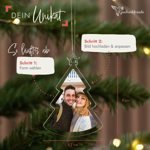Weihnachtsbaumanhänger Personalisiert - Wunschfoto - Geschenkfreude