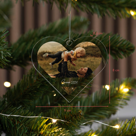 Weihnachtsbaumanhänger Personalisiert - Wunschfoto und Name - Geschenkfreude