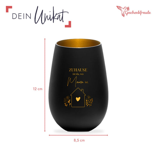 Windlicht Beste Mama - Motiv Zuhause zum Muttertag - Geschenkfreude