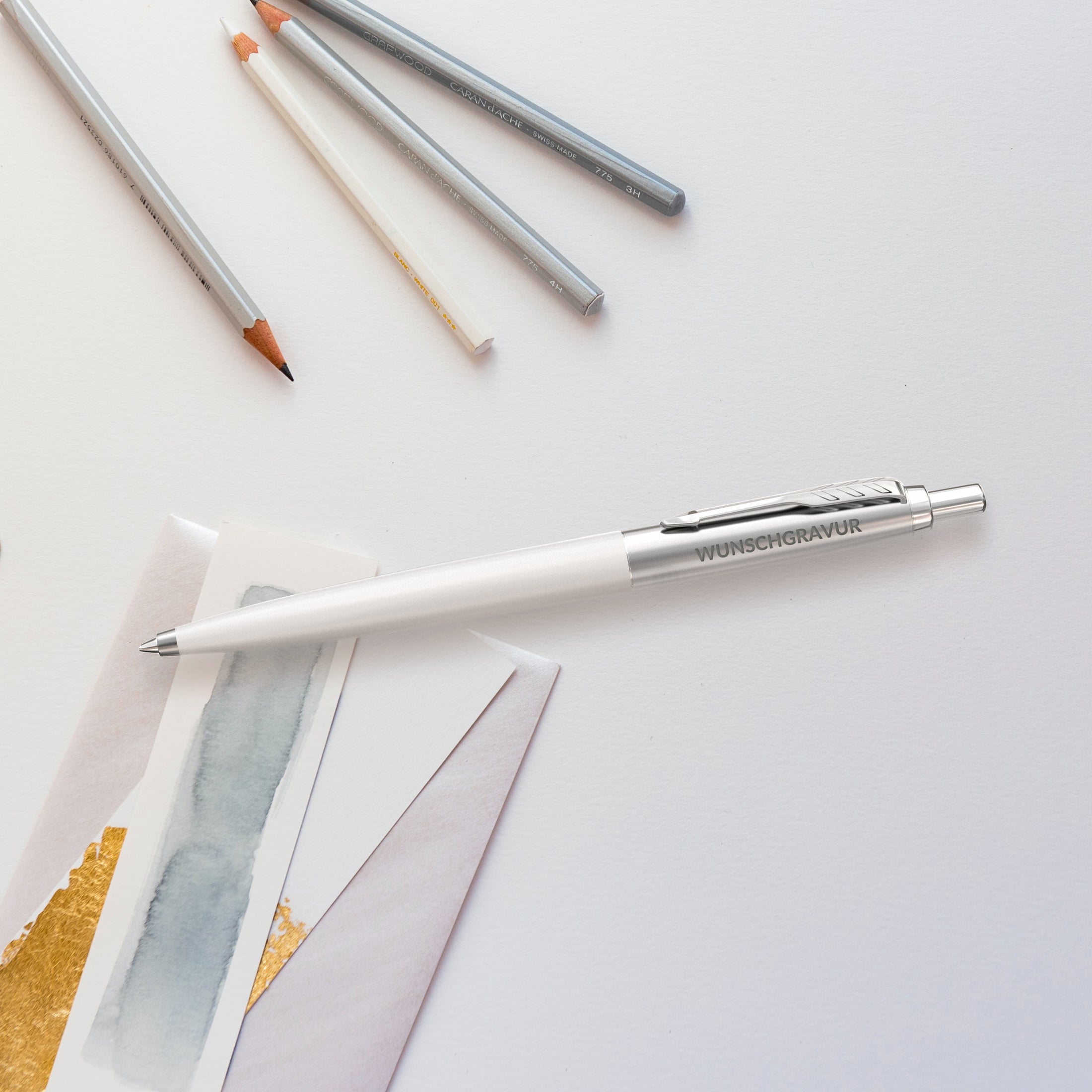 Lade das Bild in den Galerie-Viewer, Parker Jotter Kugelschreiber mit Gravur | Weiß  - Parker