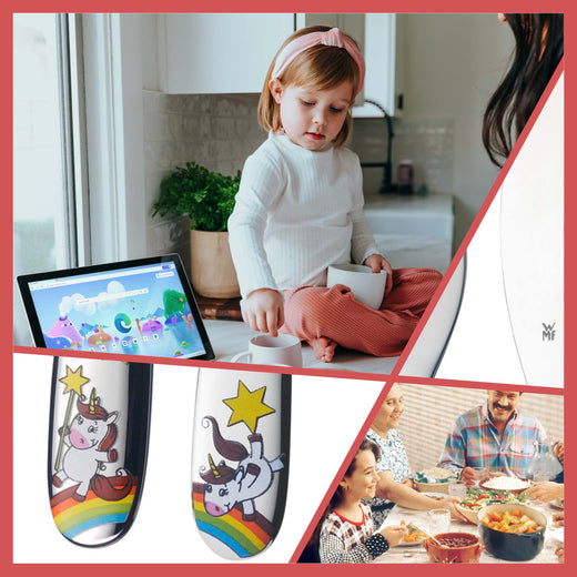 WMF Kinderbesteck mit Gravur | Einhorn 4-teilig - WMF
