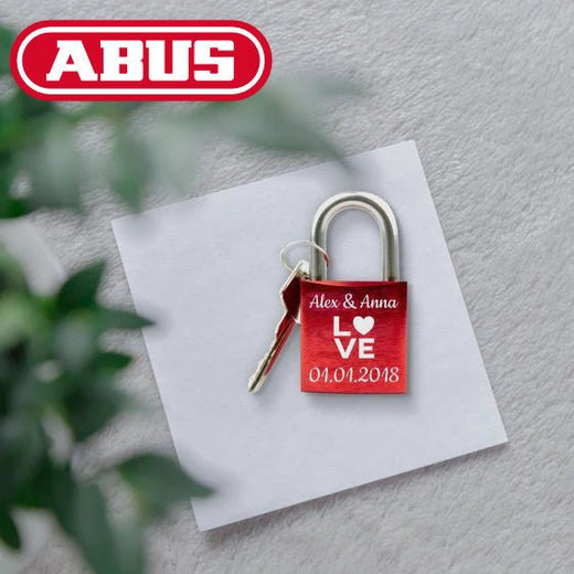 ABUS Liebesschloss mit Gravur Rostfrei - Geschenkfreude