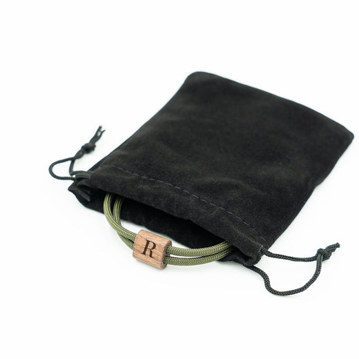Armband mit Gravur - Paracord Armband - Olive Grün / Schwarz - Geschenkfreude