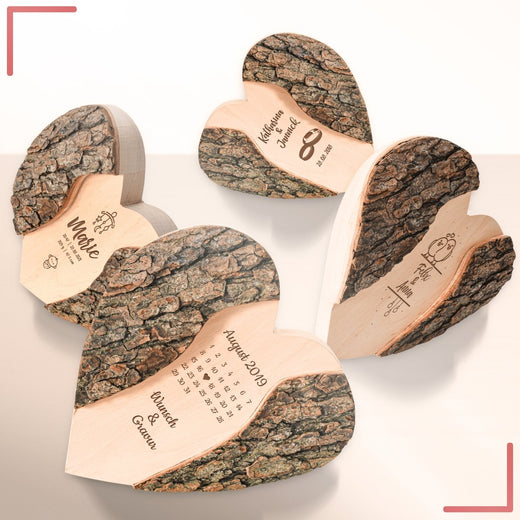 Baumscheibe in Herzform - Hochzeit - Geschenkfreude