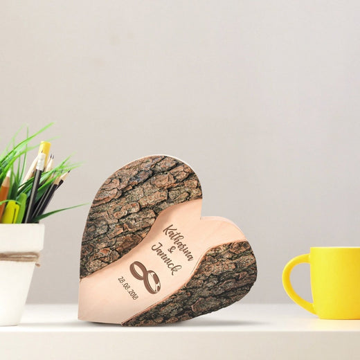 Baumscheibe in Herzform - Hochzeit - Geschenkfreude
