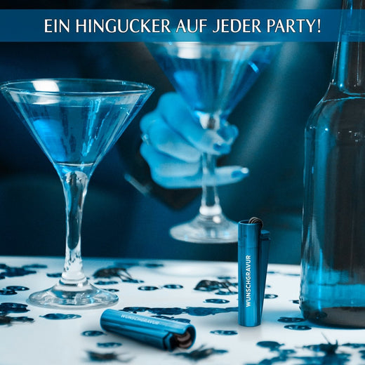 Clipper Feuerzeug mit Gravur | Blau - Clipper