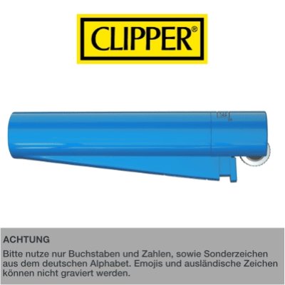 Clipper Feuerzeug mit Gravur | Blau - Clipper