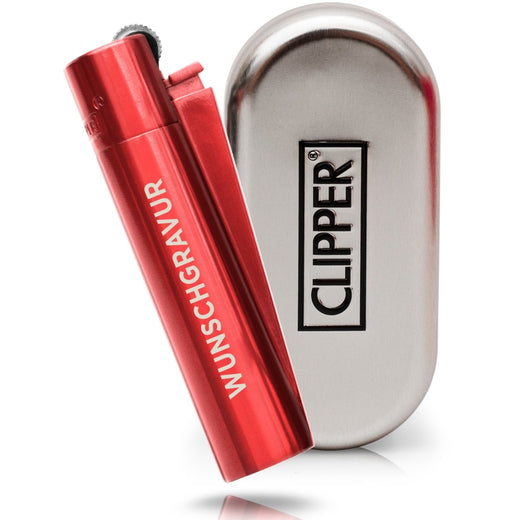 Clipper Feuerzeug mit Gravur | Rot - Clipper