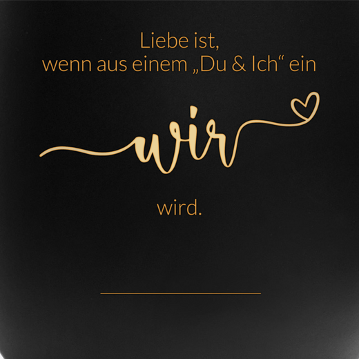 Dunkles Windlicht mit Gravur Hochzeit als Gastgeschenk - Geschenkfreude